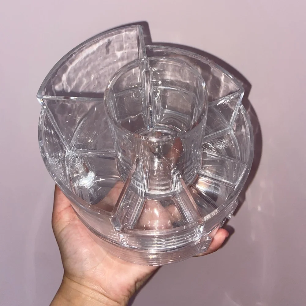 Clear acrylic makeup organizer